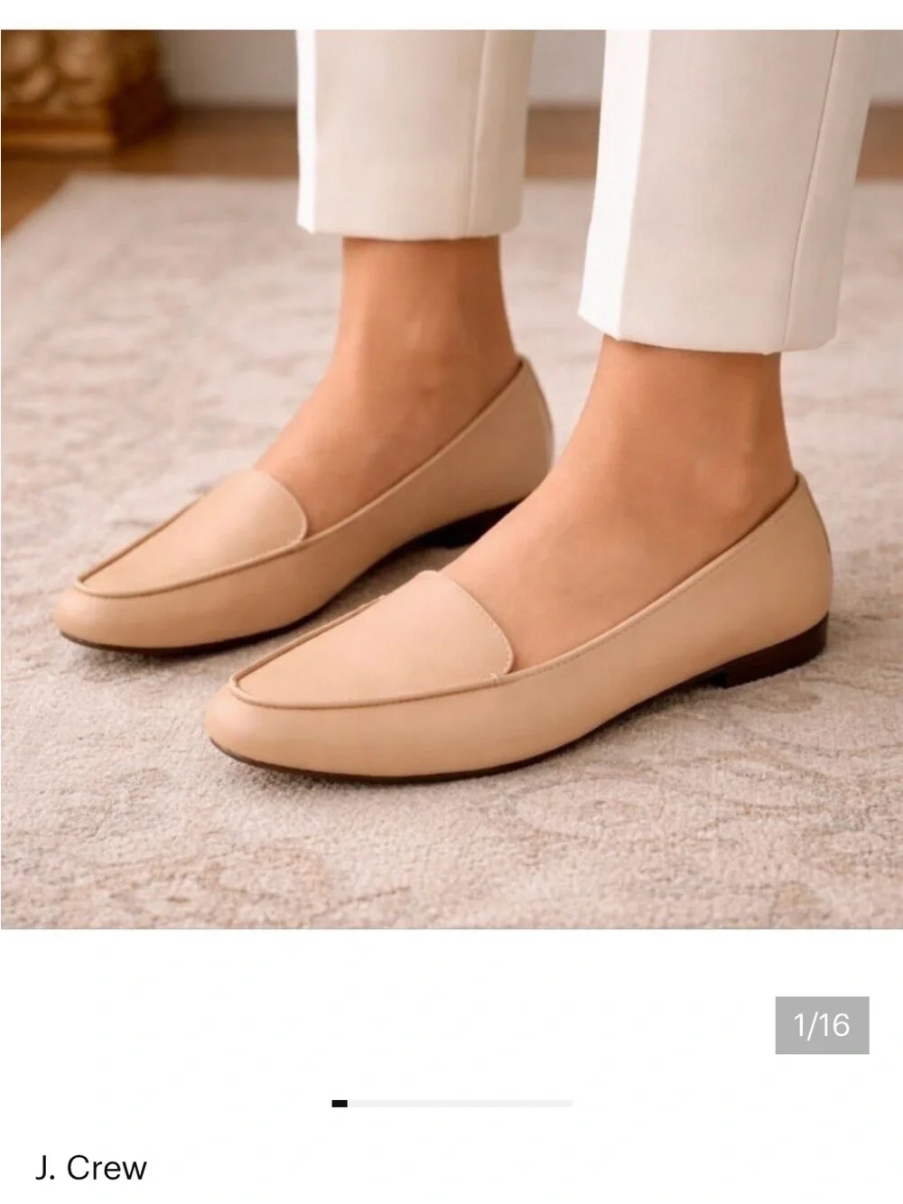 J. Crew Edie Leather Flat